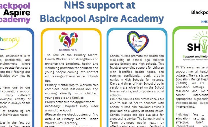 Image of NHS support at Aspire